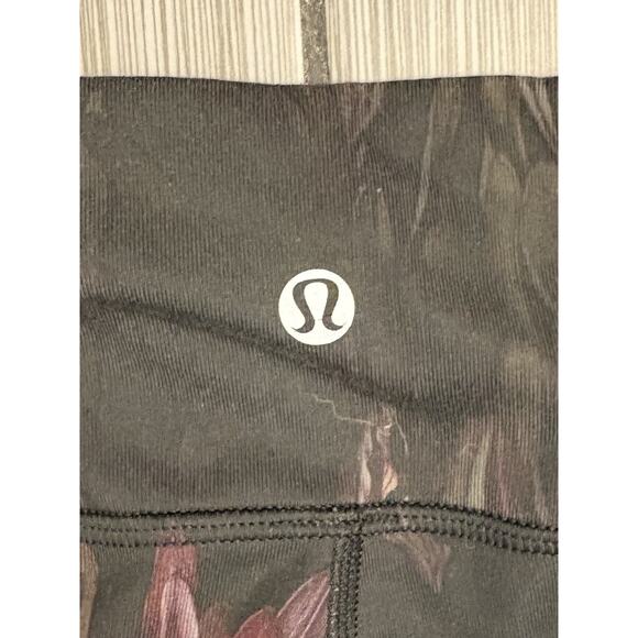 Lululemon Wunder Under Cropped Leggings Midnight Iris Multi Black Size 8 - Picture 3 of 3